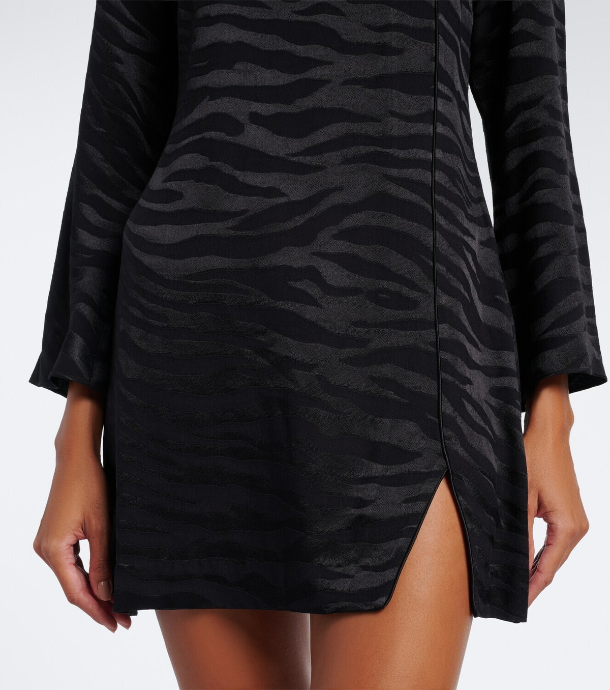 Rixo Brooklyn satin jacquard minidress