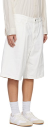 Carhartt Work In Progress White Brandon Denim Shorts