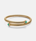 Marina B 18kt yellow gold bangle with emeralds and diamonds