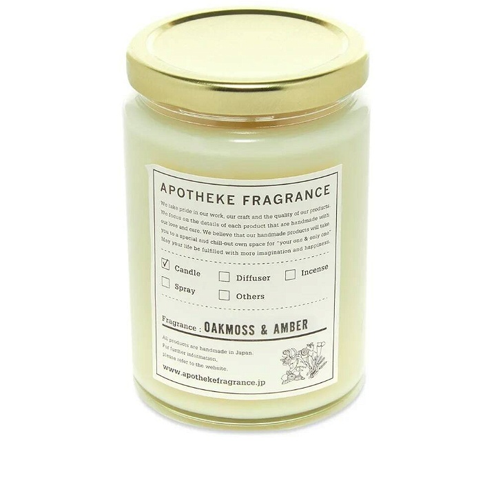 Photo: Apotheke Fragrance Glass Jar Candle in Oakmoss/Amber