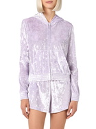 MC2 Saint Barth Woman Lilac Chenille Zipped Hoodie Jasmine