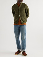 Universal Works - Slim-Fit Wool-Blend Fleece Cardigan - Green