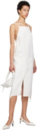 Courrèges White Suspenders Midi Dress