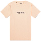 Napapijri Men's Box Logo T-Shirt in Pink Salmon
