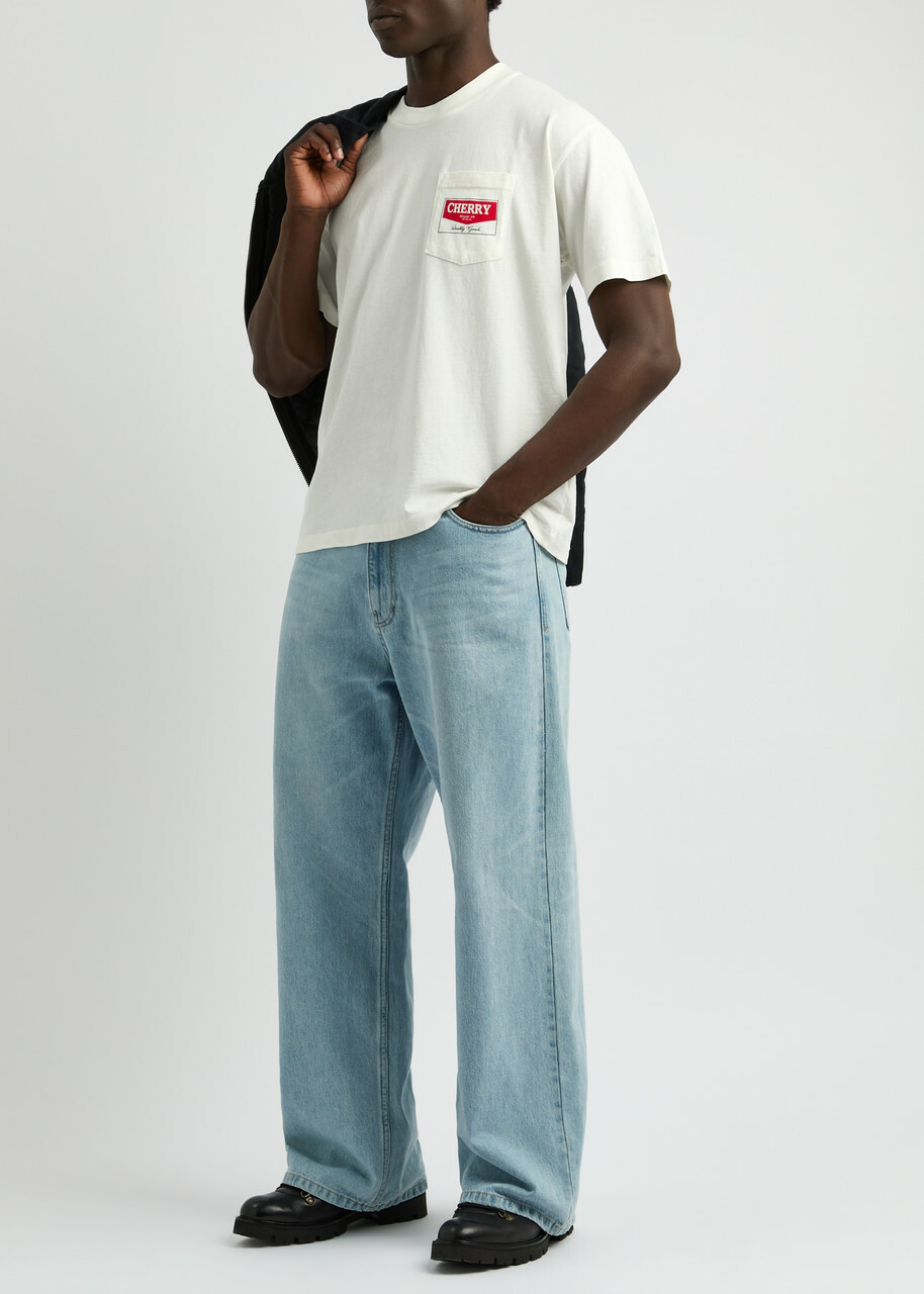 Cherry LA Logo-printed Cotton T-shirt White CHERRY LA