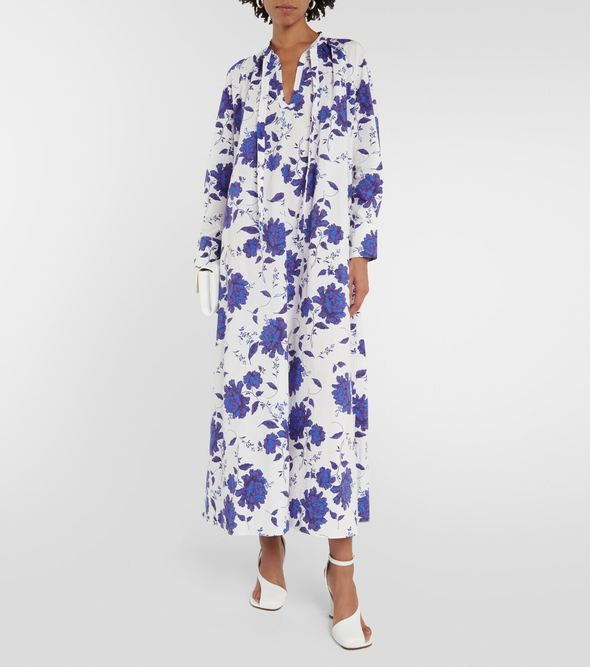 関税送料込 EMILIA WICKSTEAD スカート フローラルプリント Emilia Wickstead Evelyn floral cotton midi skirt Emilia