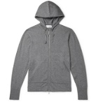 Officine Generale - Cotton and Wool-Blend Zip-Up Hoodie - Gray