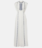 Marant Etoile Liviane embroidered cotton maxi dress