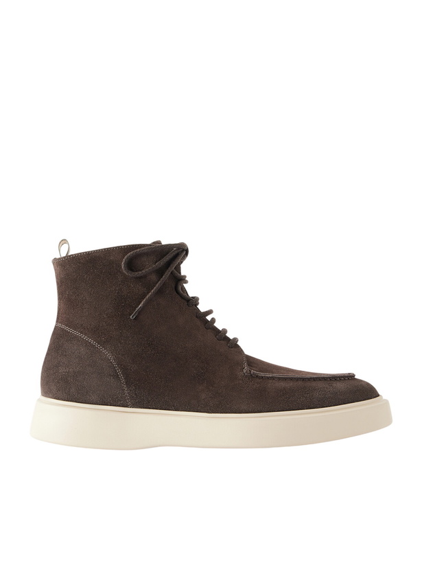 Photo: Officine Creative - Frame 004 Suede Lace-Up Boots - Brown
