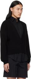 lesugiatelier Black Deep Neck Sweater