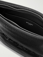 SAINT LAURENT - Logo-Debossed Textured-Leather Pouch