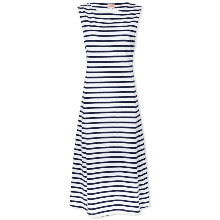 Photo: Armor-Lux Women's Stripe Dress in White/Seal