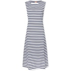 Armor-Lux Women's Stripe Dress in White/Seal