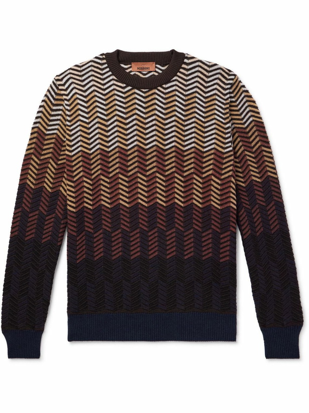 Photo: Missoni - Dégradé Virgin Wool Sweater - Brown