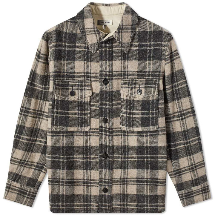 Photo: Isabel Marant Gervon Check Wool Overshirt