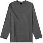 FrizmWORKS Men's Long Sleeve Oversized Stripe T-Shirt in Black