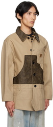 Andersson Bell Beige Carpenter Shorts Inserted Coat
