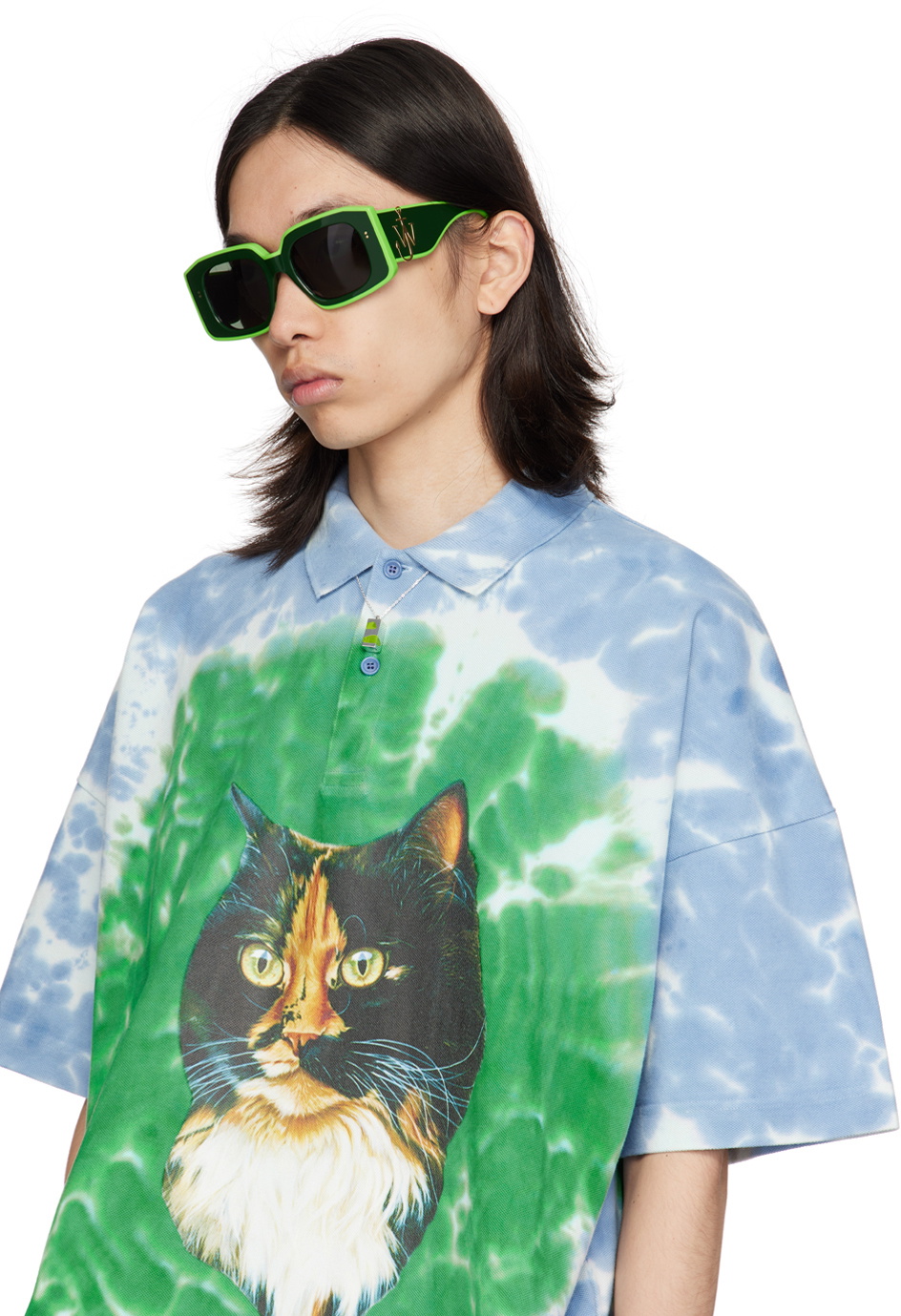 JW Anderson SSENSE Exclusive Green Bumper Sunglasses