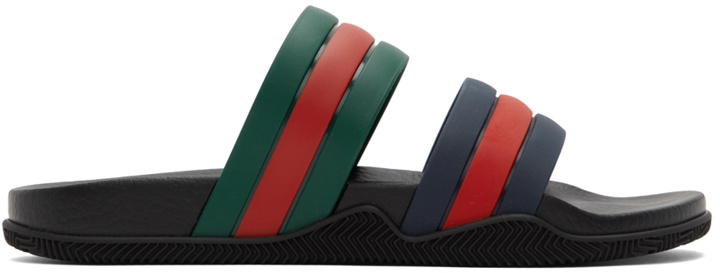 Photo: Gucci Black Web Slides