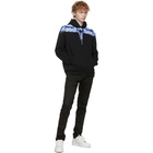 Marcelo Burlon County of Milan Black and Blue Wings Hoodie