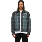 Off-White Gray Check Jacquard Skate Coach Denim Jacket