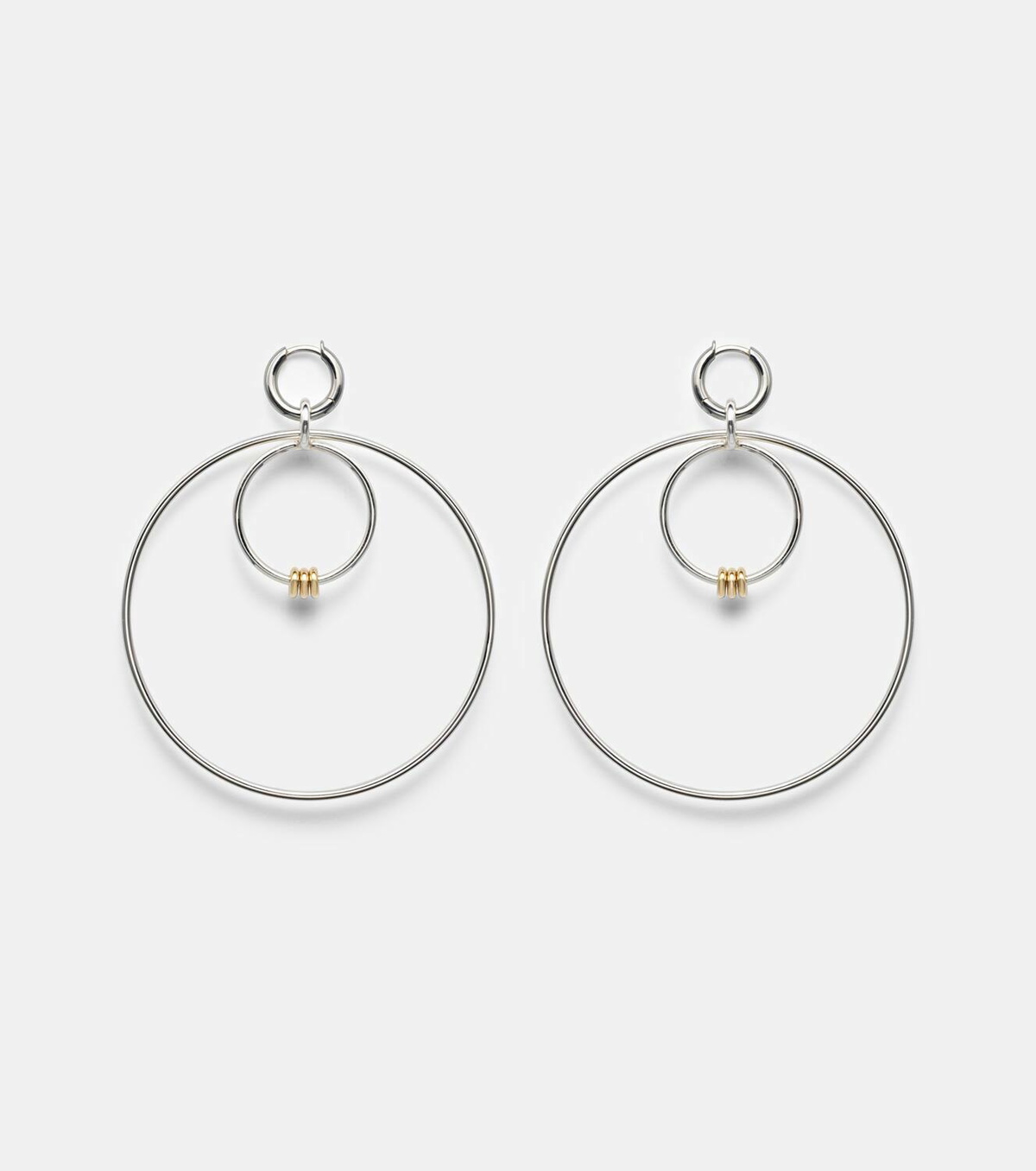 Spinelli Kilcollin Echo sterling silver and 18kt gold hoop earrings