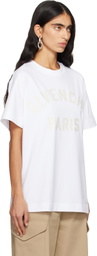Givenchy White 'Givenchy Paris' Boxy Fit T-shirt
