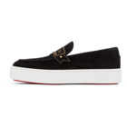 Christian Louboutin Black Suede Amiralou Loafers