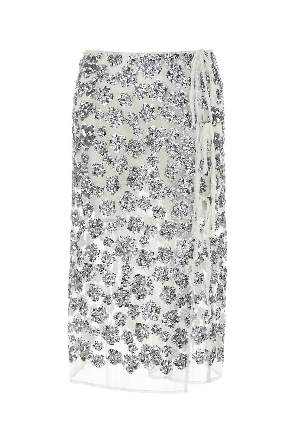 Cecilie Bahnsen - Junita bow-detail stria matelassé midi Cecilie Bahnsen - Junita bow-detail stria matelassé midi