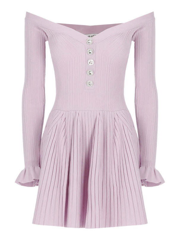 Photo: self-portrait Ribbed Knit Mini Dress