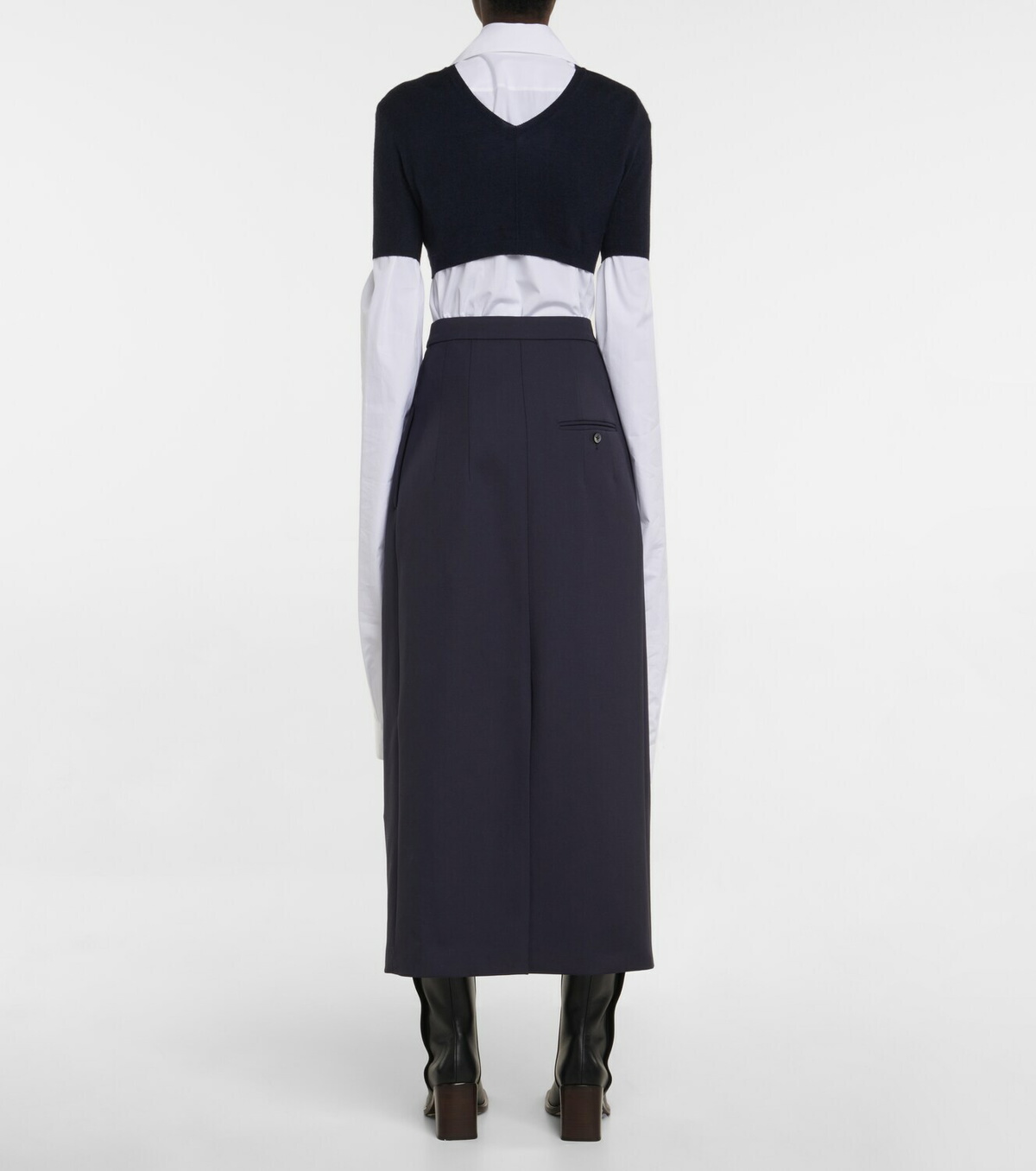 The Row Michelet wool blend midi skirt The Row