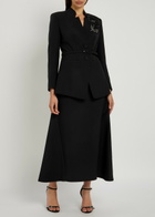 Huishan Zhang Vicky Tailored Wool Midi Skirt Black