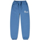 Sporty & Rich Big H Sweat Pant in Steel Blue/White