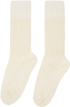 HOMME PLISSÉ ISSEY MIYAKE Off-White Churros Socks