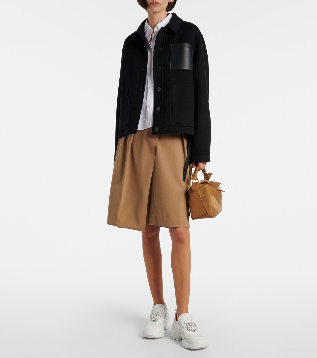 Roger Vivier Viv' On The Run leather-trimmed sneakers
