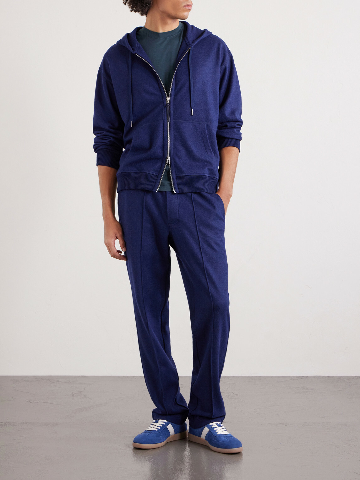 TOM FORD - Cashmere Zip-Up Hoodie - Blue