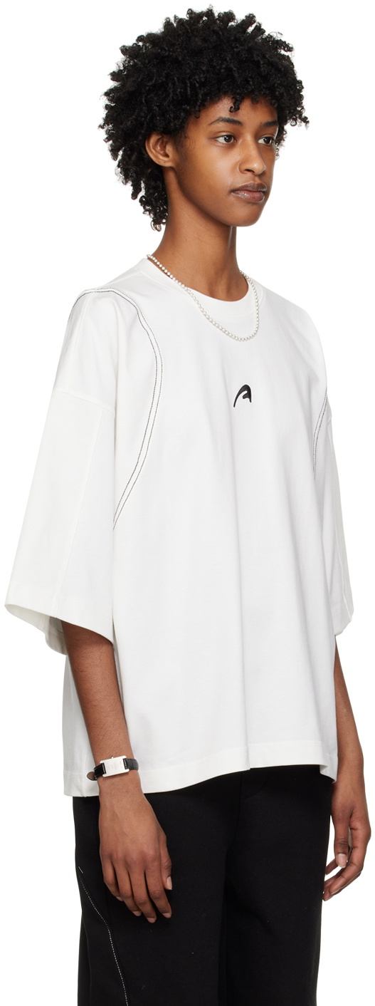 【 ADERERROR 】★A-peec logo t-shirt ADER error White A-Peec T-Shirt ADER error