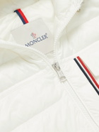 Moncler - Lihou Grosgrain-Trimmed Quilted Shell Hooded Down Jacket - Neutrals