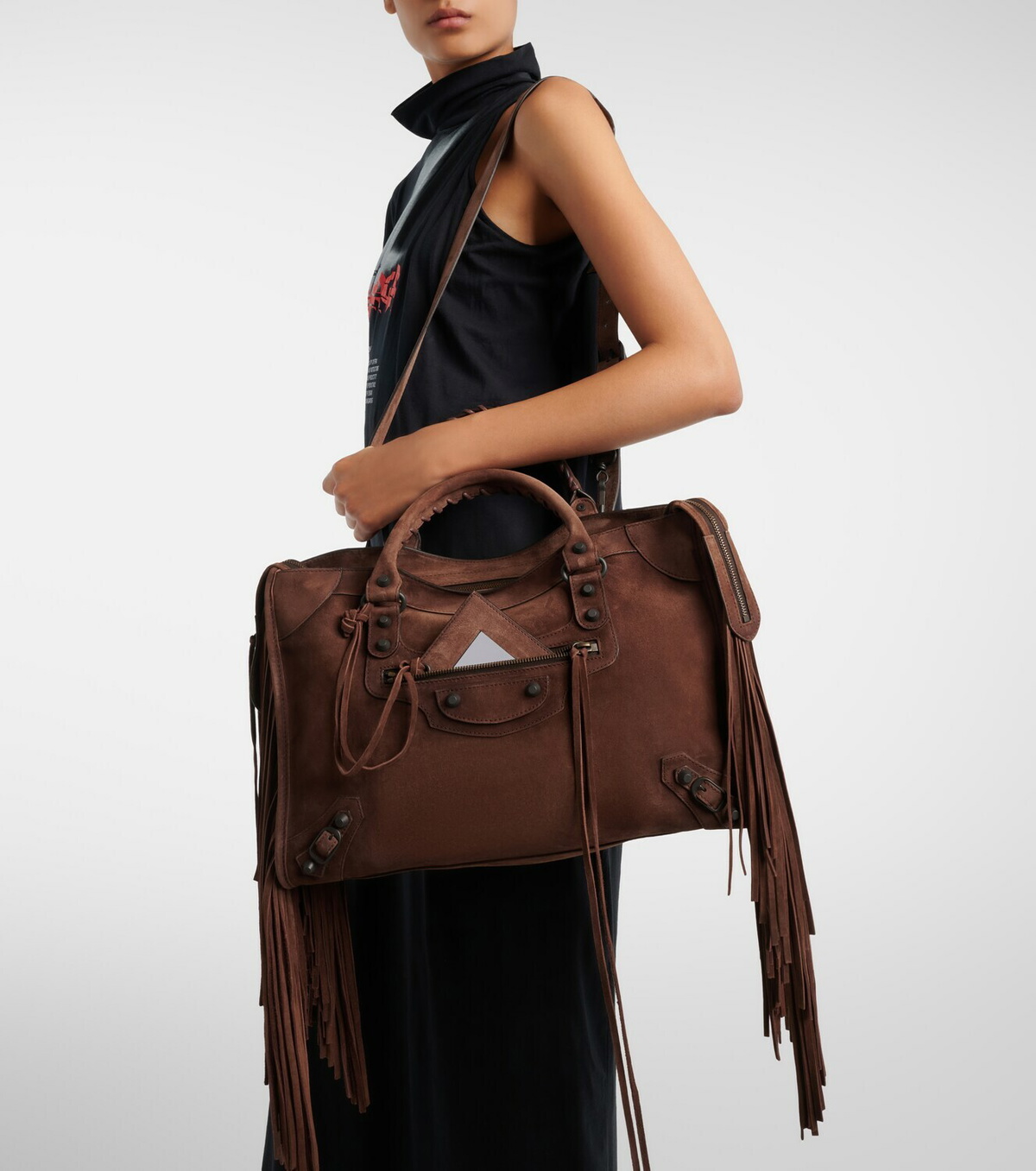Balenciaga Le City Medium leather top-handle bag