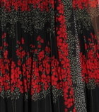 REDValentino REDValentino pleated floral midi dress