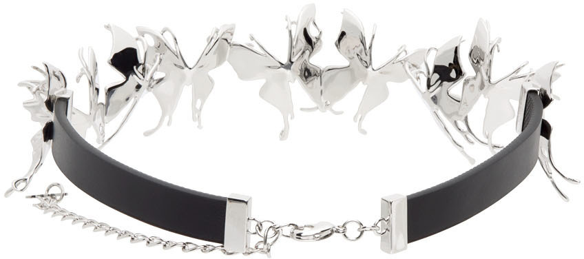 YVMIN Silver & Black Didu Edition Butterflies Choker