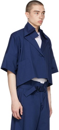 132 5. ISSEY MIYAKE Navy Washi Jacket