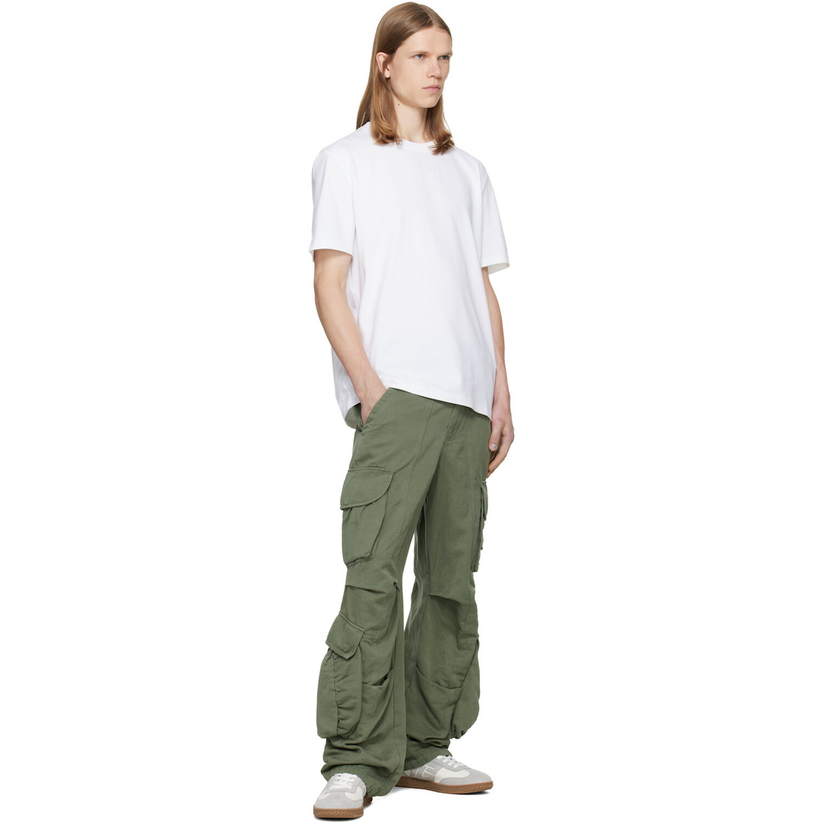 BALMAIN White Embroidered 'Balmain Paris' T-shirt