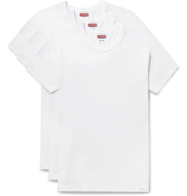 Photo: visvim - Three-Pack Slim-Fit Cotton-Jersey T-Shirts - White