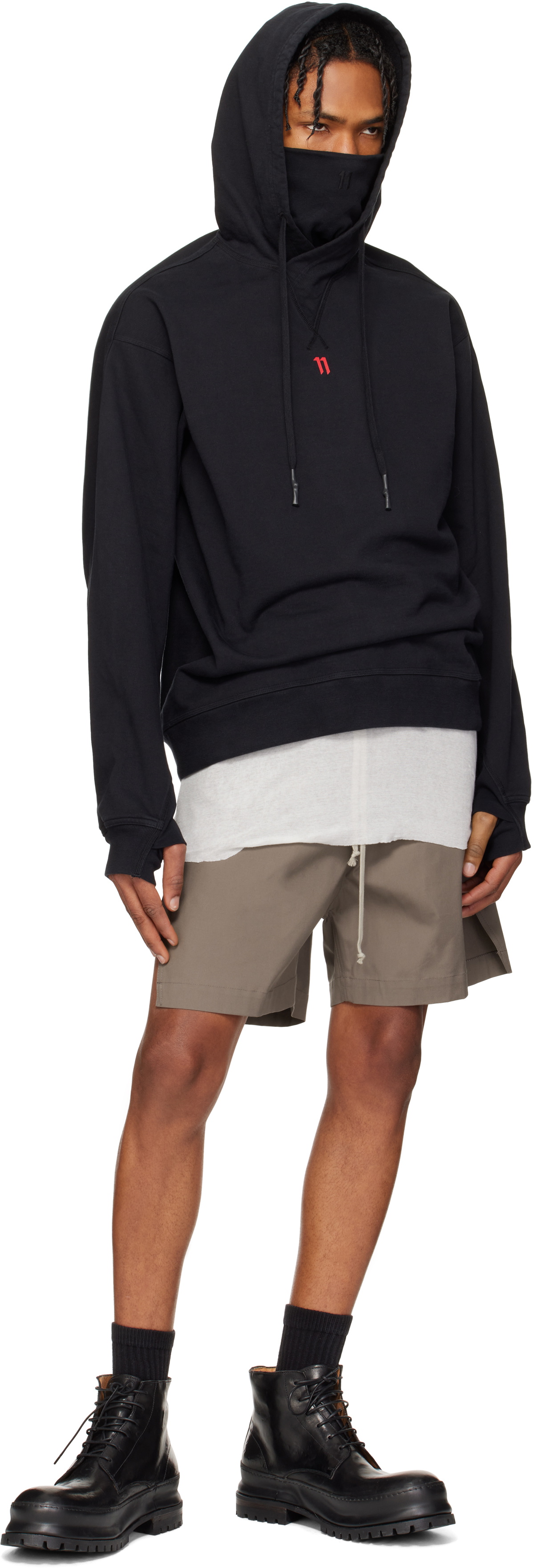 11 by Boris Bidjan Saberi Black H2 Hoodie
