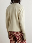 Nicholas Daley - Waffle-Knit Cotton Sweater - Neutrals