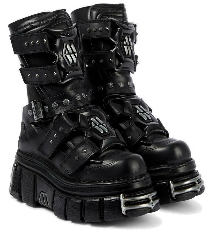 Photo: Vetements Gamer leather platform ankle boots