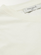 MAISON KITSUNÉ - Logo-Appliquéd Cotton-Jersey T-Shirt - Neutrals
