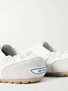 SAINT LAURENT - Lewis Suede and Full-Grain Leather Sneakers - White