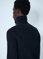 Margaret Howell High Neck Wool Zip Sweater